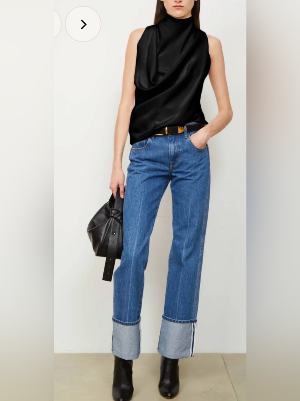 Brandon Maxwell High-Rise Straight Leg Women’s Cuffed Jeans - Size 28 (NWOT)